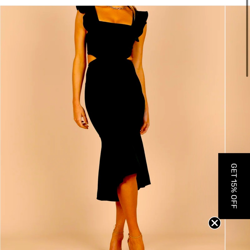 Elegant Black Midi Dress